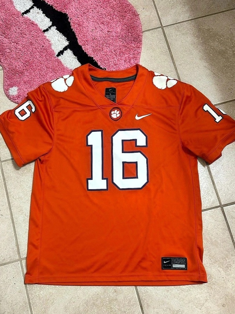 Nike Clemson Tigers Trevor Lawrence #16 Nike Dri-FIT Replica Football Game